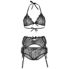 LEG AVENUE - SHINNY DREITEILIGES SET M