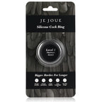 JE JOUE - MAXIMALER STRETCH-COCKRING AUS SILIKON - SCHWARZ