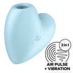 SATISFYER - CUTIE HEART AIR PULSE STIMULATOR & VIBRATOR BLAU