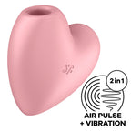 SATISFYER - CUTIE HEART AIR PULSE STIMULATOR & VIBRATOR BLAU