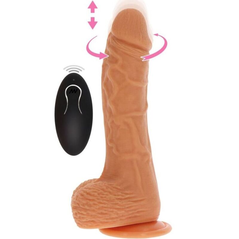 GET REAL - UP&amp;DOWN ROTATING VIBRANT DILDO SKIN