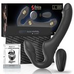 IBIZA - RIEMENLOSER VIBRATOR MIT FERNBEDIENUNGS-DRUCKKNOPF