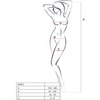 PASSION - BS095 SCHWARZER BODYSTOCKING, EINE GRÖSSE