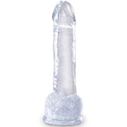 KING COCK - CLEAR REALISTISCHER PENIS MIT EIEREN 15.2 CM TRANSPARENT