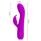 PRETTY LOVE - RACHEL WIEDERAUFLADBARER VIBRATOR MIT LILA SAUGNAPF