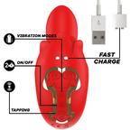 MIA - SELENA STIMULATOR VIBRIEREN + KLAPPEN ROT