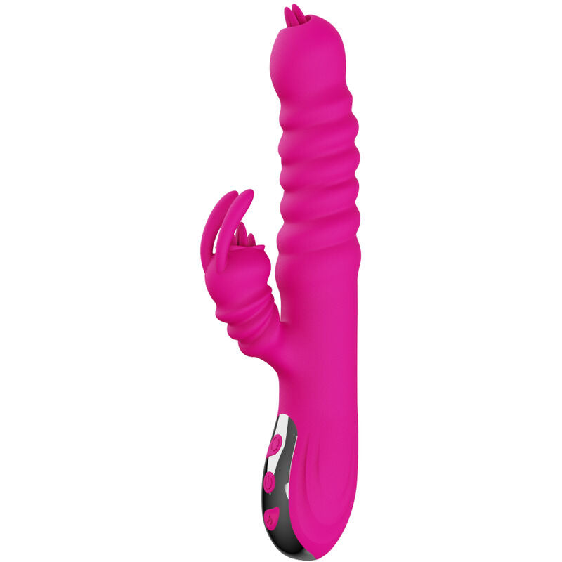 ARMONY - RABBIT DOPPELZUNGE MULTIFUNKTIONSVIBRATOR FUCHSIA WRMEEFFEKT