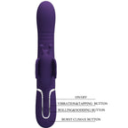 PRETTY LOVE - MULTIFUNKTIONS-KANINCHENVIBRATOR 4 IN 1 SCHMETTERLING LILA