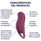 SATISFYER - POCKET PRO 1 KLITORIS-STIMULATOR GRANAT