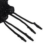 SUBBLIME - 952174 NETZ-BODYSTOCKING MIT HANDSCHUHEN UND DIAMANTEN SCHWARZ EINE GRÖSSE