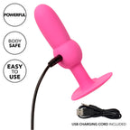 CALEXOTICS - FIRST TIME ANAL PLUG MIT PERLENSONDE 10 VIBRATIONEN ROSA