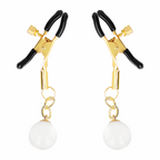 KINK - GLASPERLEN-NIPPELKLAMMERN GOLD 6 CM