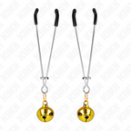 KINK - DÜNNE GLOCKEN-NIPPELKLAMMERN GOLD 7 CM