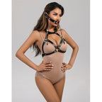 SUBBLIME - 953720 BONDAGE LEDERRIEMEN BRUSTKLEMMEN SCHWARZ EINE GRÖSSE