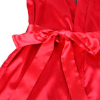 SUBBLIME - 954024 SPITZEN-UNTERHEMD MIT TRANSPARENTEM RÜCKEN UND STRING, ROT/SCHWARZ, L/XL