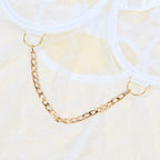 SUBBLIME - 954291 BODY MIT KETTEN + STRUMPFGÜRTEL WEISS L/XL