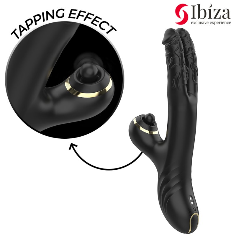 IBIZA - ZWEI DRACHEN DOPPELVIBRATOR SCHWARZ
