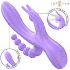 INTENSE - MIKO DREIFACHVIBRATOR RABBIT & STIMULATOR & ANAL 7 VIBRATIONEN LILA