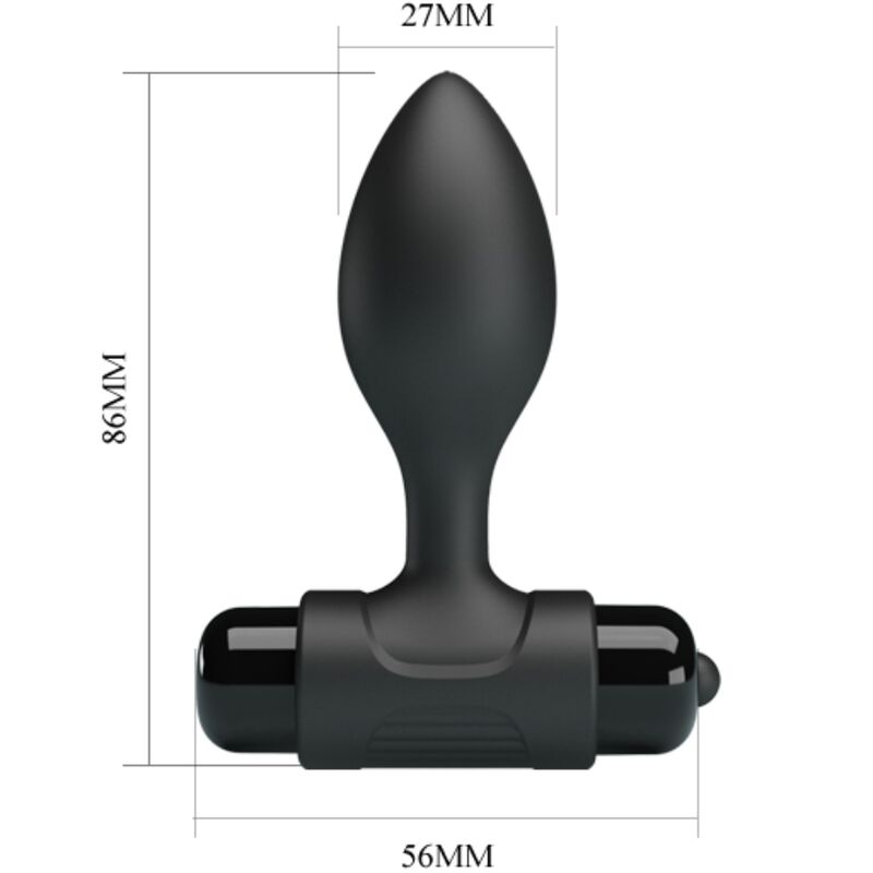 PRETTY LOVE - VIBRA BUTT 10 VIBRATIONEN ANALSTECKER SCHWARZ