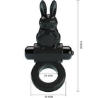 PRETTY LOVE - AUFREGENDER RING RABBIT VIBRATORRING 10 VIBRATIONEN SCHWARZ