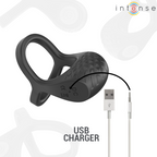 INTENSE - ALEX VIBRATOR DOPPEL-PENISRING 10 VIBRATIONEN SCHWARZ