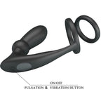 PRETTY LOVE - EMONI PENISRING + ANAL PLUG 12 VIBRATIONEN SCHWARZ