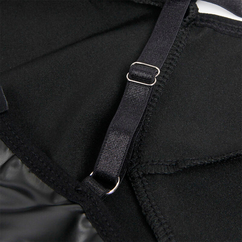 SUBBLIME - 955373 KLEID MIT SCHWARZEN LEDERTRÄGERN S/M