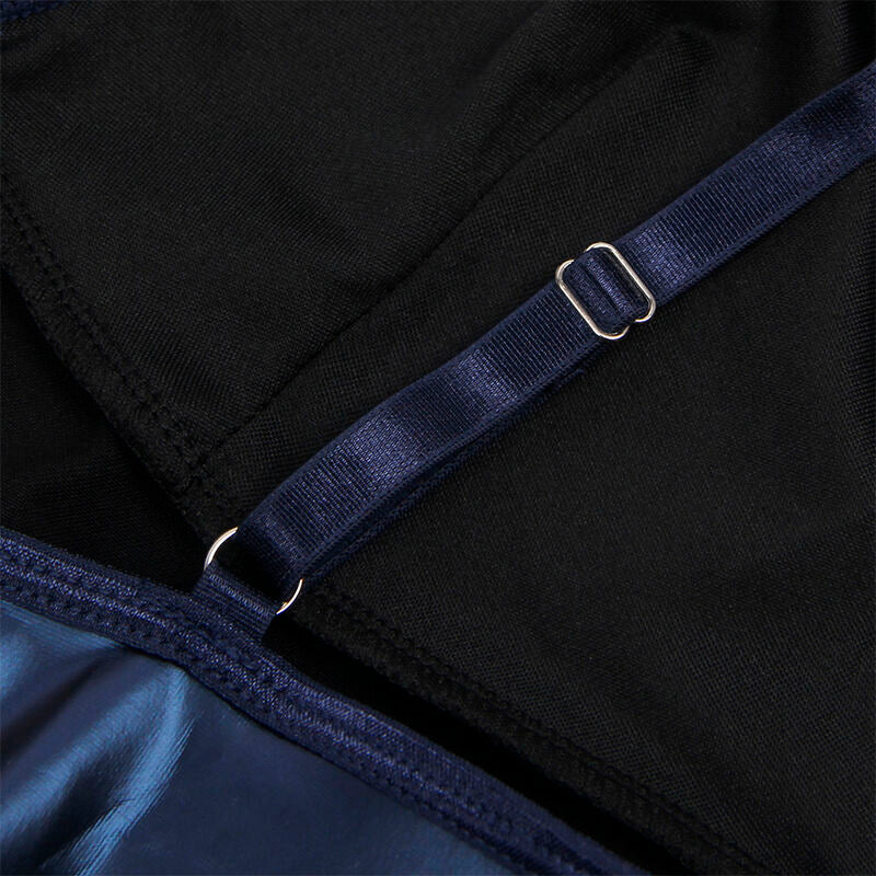 SUBBLIME - 955410 KLEID MIT BLAUEN LEDERTRÄGERN S/M