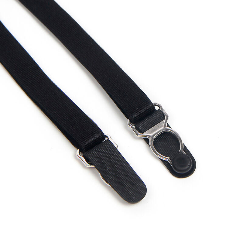 SUBBLIME - 955496 SPITZEN-BODYSUIT MIT SCHLEIFEN UND STRAPSEN SCHWARZ S/M