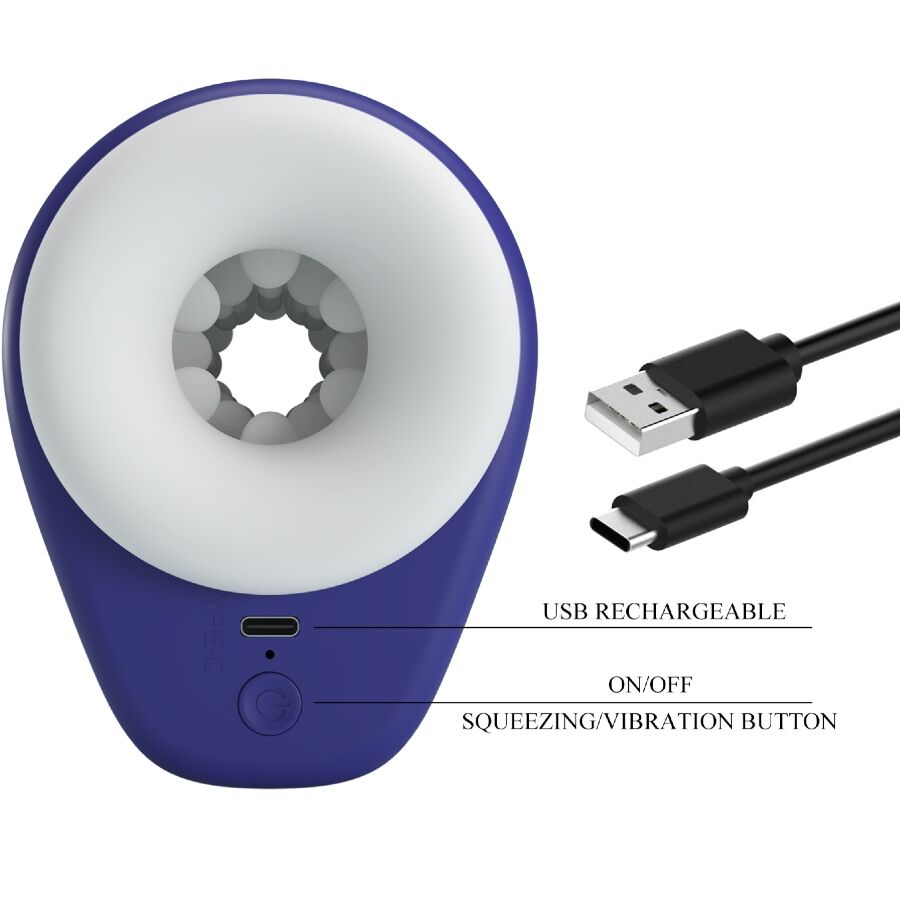 PRETTY LOVE - DJ LADY MÄNNLICHER MASTURBATOR MIT VIBRATION 5 EINSTELLUNGEN LILA