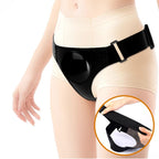 PRETTY LOVE - UNIVERSAL HARNESS SLIP MIT VIBRIERENDEM UND SQUIRTING-DILDO 15,5 CM MULATO