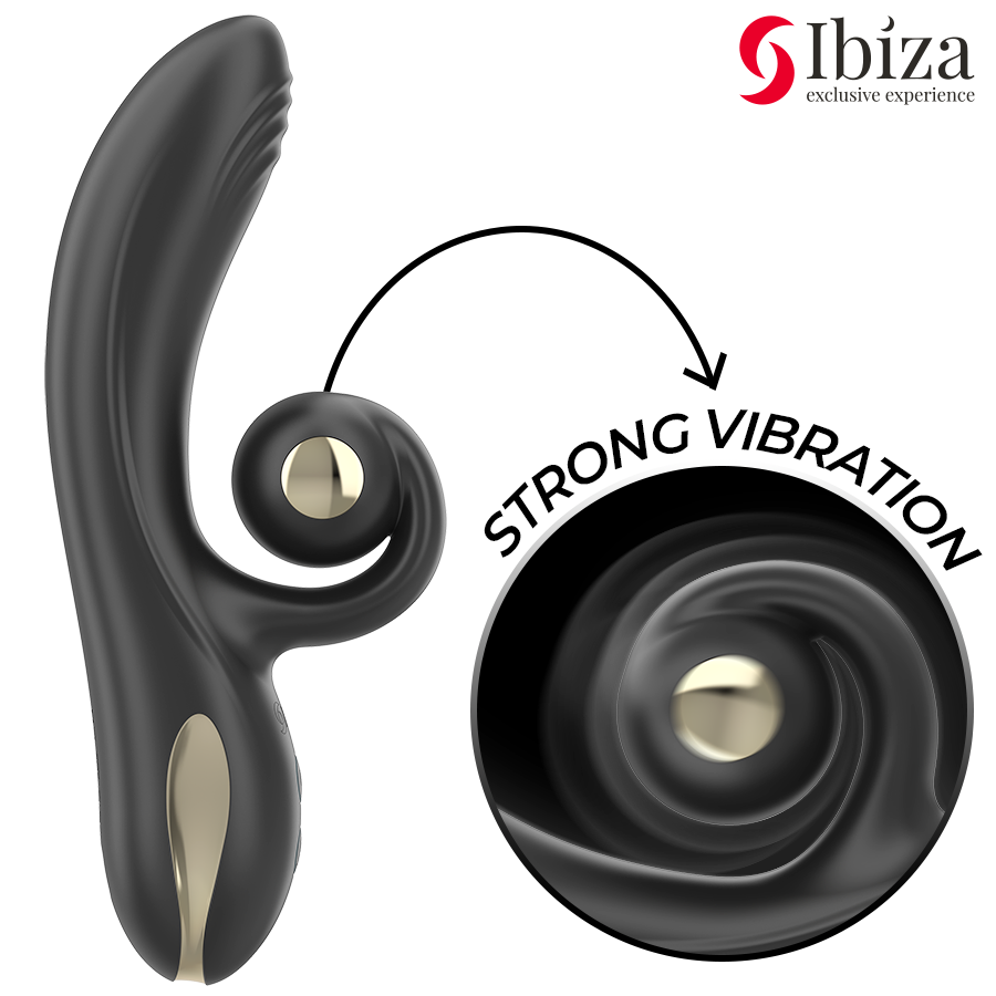 IBIZA - TWISTER VIBRATOR MIT KURVENSTIMULATOR UND VIBRO-ROTATION