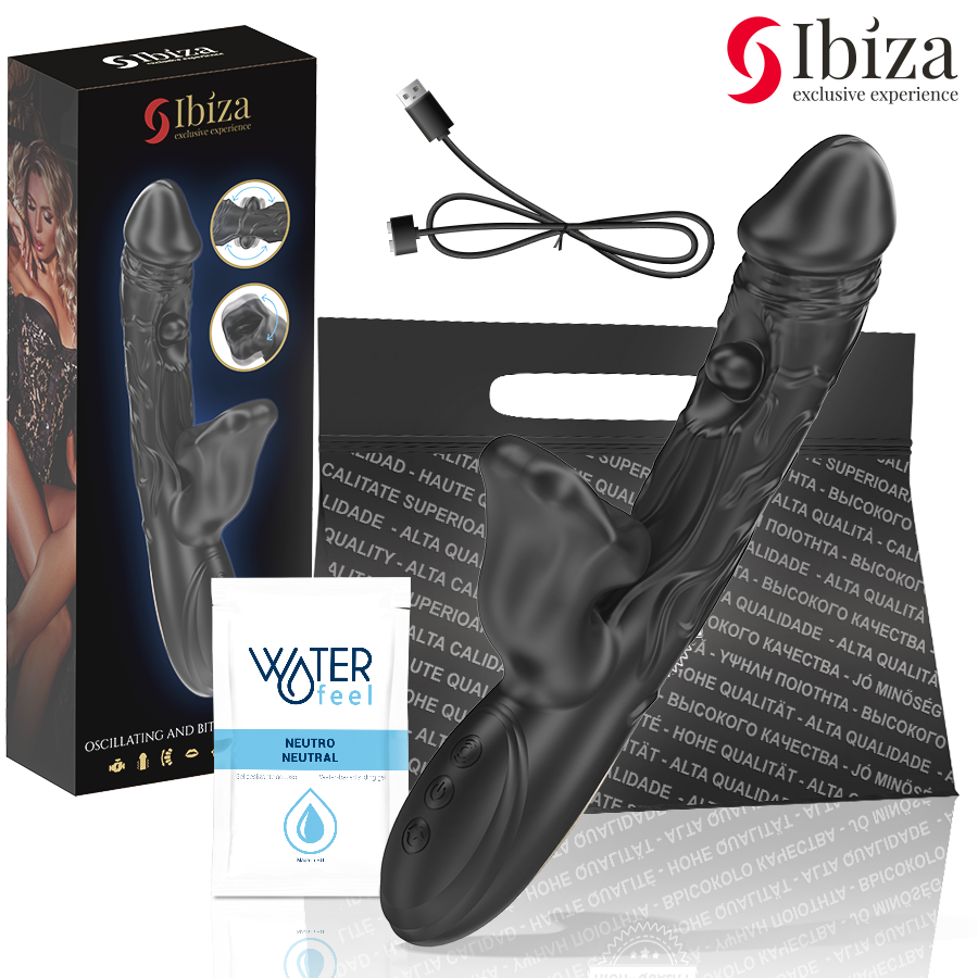 IBIZA - VIBRATOR UND KLITORIS-STIMULATOR MIT BEISS- UND ROTATIONSEFFEKT