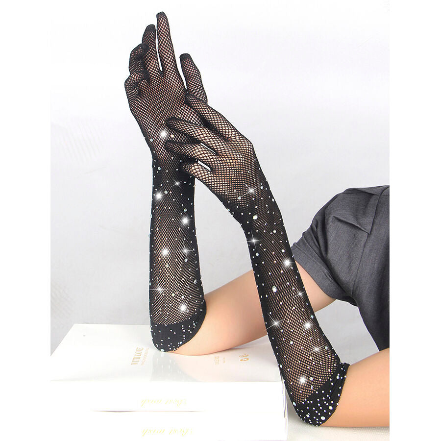 SUBBLIME - 957469SHINE TRANSPARENTE HANDSCHUHE SCHWARZ S/M