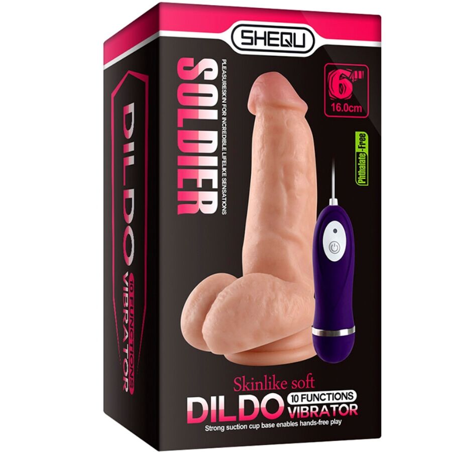 SHEQU - SOLDIER VIBRATOR DILDO MIT FERNBEDIENUNG 16 CM