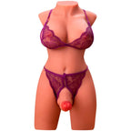XISE - MIAH LADY BOY WEIBLICHER TORSO MIT DILDO MIT VIBRATION UND STOSS 55 CM