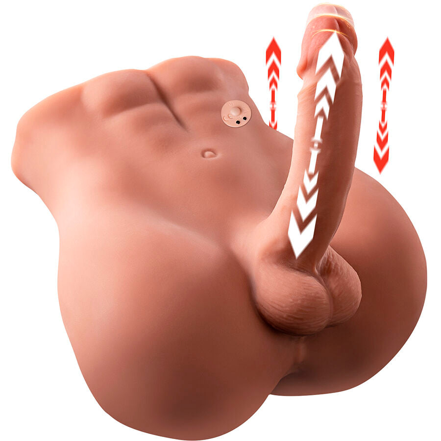 XISE - BERTLETT DILDO ASS REALISTISCHER DILDO UND ANUS-MASTURBATOR VORDERE POSITION MIT STOSS 18 CM