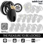 ADDICTED TOYS LOCKED - OBSIDIAN HOLD PENISKÄFIG GRÖSSE S