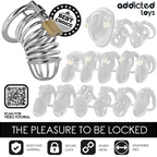 ADDICTED TOYS LOCKED - IRON CELL METALL-PENISKÄFIG GRÖSSE M