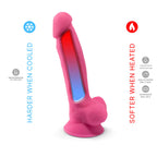 SILEXD - MODELL 1 REALISTISCHER PENIS PREMIUM-SILIKON SILEXPAN FLUORESZIERENDES ROSA 17,5 CM