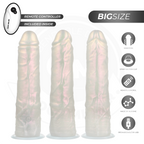 COCK MILLER - DILDO MIT SAUGNÄPFEN, LICHTERN UND VIBRATION MIT FERNBEDIENUNG WEISS 21,5 CM