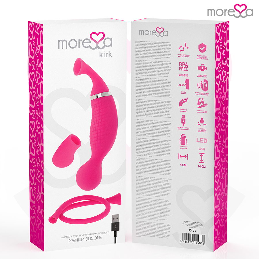 MORESSA - KIRK DUO SUCTION + MULTI-PERFORMANCE MASSAGER PREMIUM SILIKON WIEDERAUFLADBAR