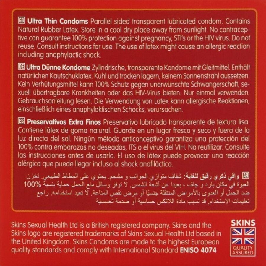SKINS - ULTRADÜNNE PREMIUM-KONDOME PACKUNG 4