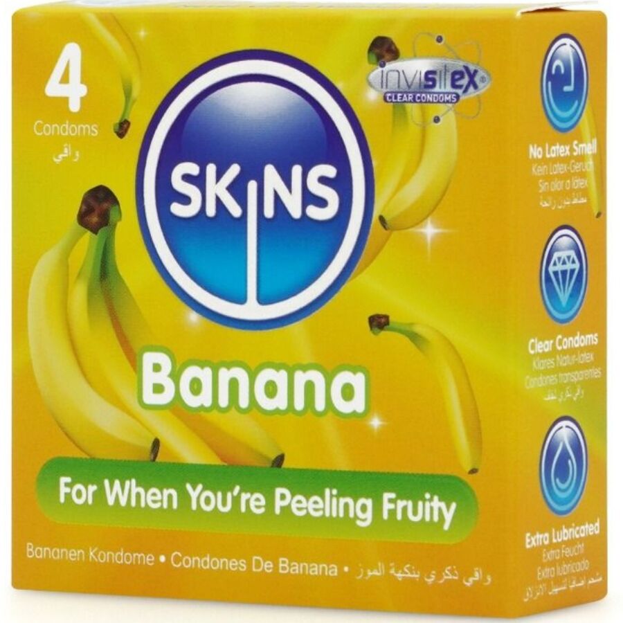 SKINS - BANANA PREMIUM KONDOME PACKUNG 4