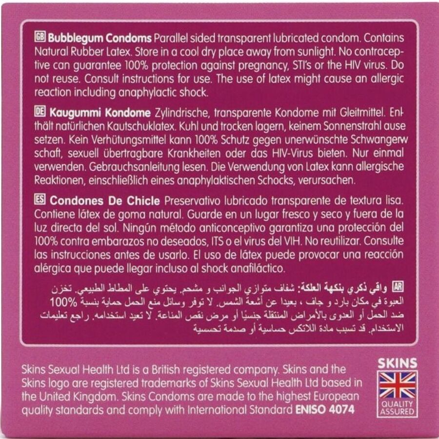 SKINS - BUBBLEGUM PREMIUM-KONDOME PACKUNG 4