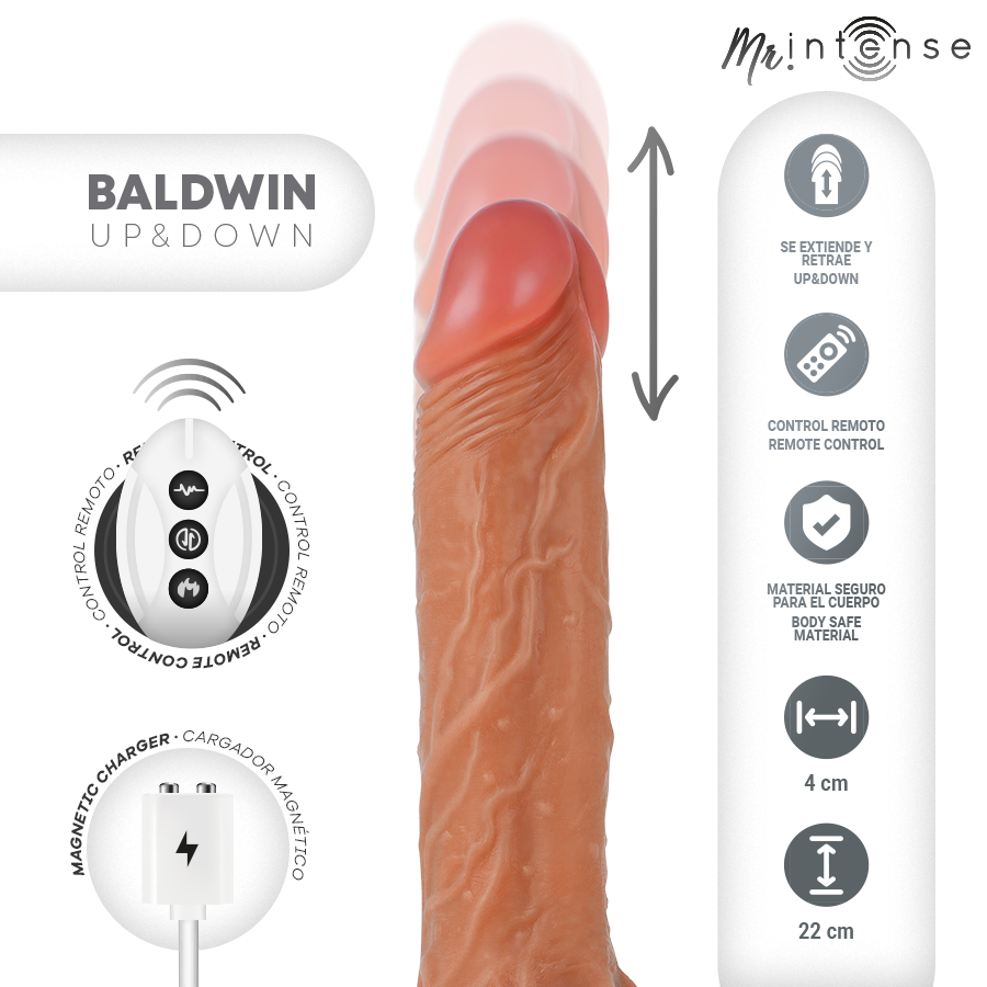 MR INTENSE - BALDWIN REALISTISCHER PENIS MIT FERNBEDIENUNG 22 CM -O- 4 CM