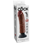 KING COCK - VIBRIERENDER SCHWANZ BRAUN 20,32 CM