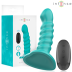 INTENSE - BUFFY VIBRATOR GRÖSSE S SPIRALE DESIGN 10 VIBRATIONEN BLAU FERNBEDIENUNG