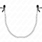 KINK - FLACHE KETTE NIPPELKLEMMEN SILBER 34 CM