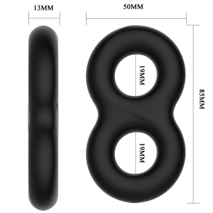 CRAZY BULL - DOPPELTER UNENDLICHKEITSRING AUS SILIKON